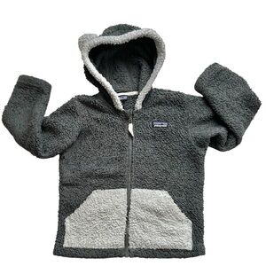 Patagonia Baby Furry Friends Gray Fleece Hoodie Jacket Toddler
2T